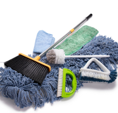Used cleaning supplies
